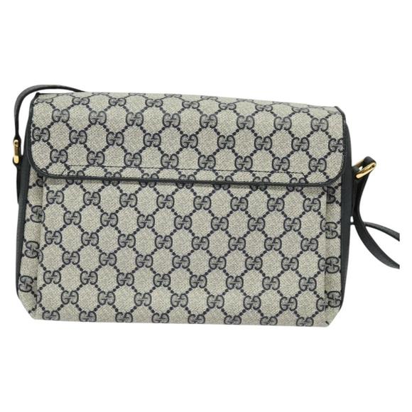 GUCCI GG Supreme Sherry Line Shoulder Bag PVC Navy Gold 904 02 084 Auth BA3022 - Picture 2 of 16